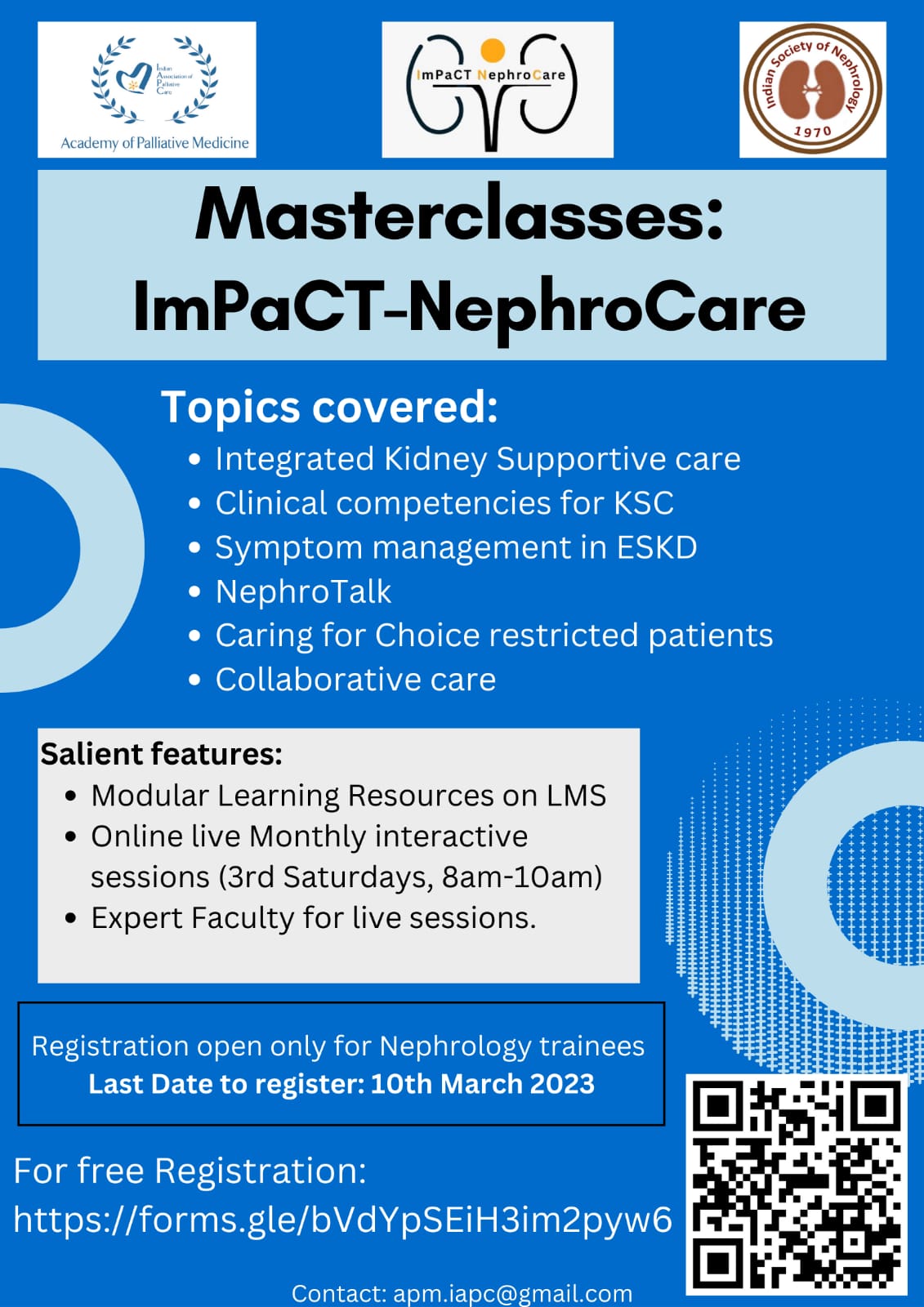 Masterclasses: ImPACT Nephrocare – Ongoing Course